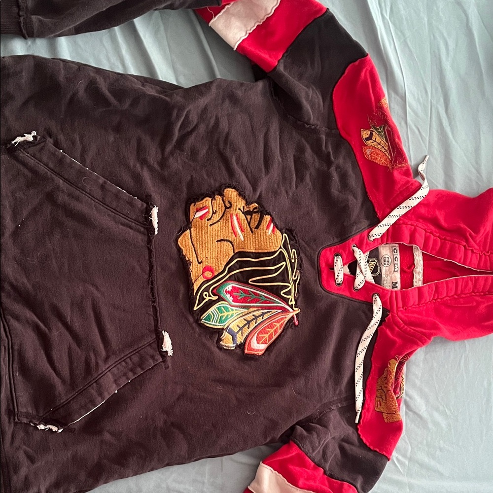 CCM Red and Black Women's Hoodie Sweater